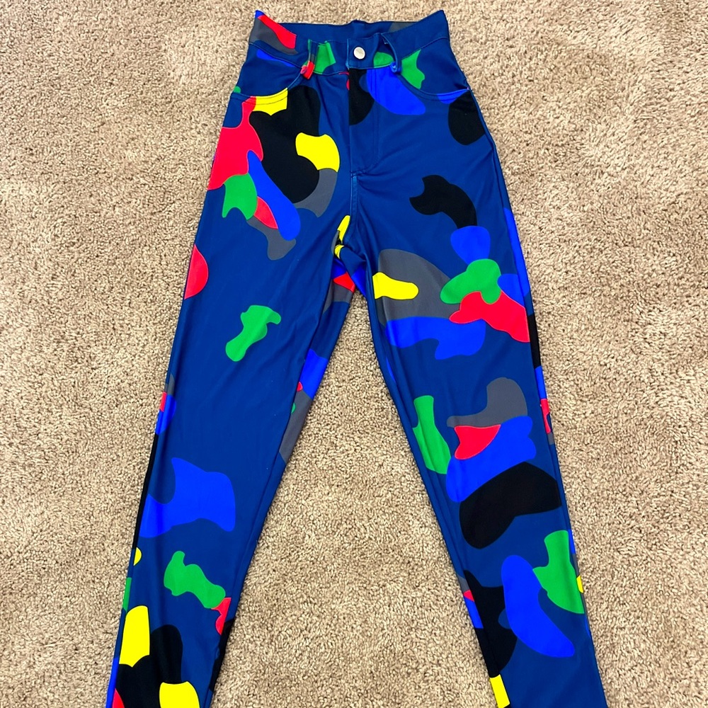 🔥 DOPE Camo multi-colored skinny PANTS 🔥